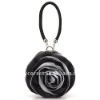 2011 trendy rose satin ladies small  clutch evening bag