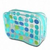 2011 zipper color print Polka dots pvc cosmetic bag