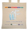 2012 100% unbleached natural cotton handbag with cotton handle