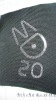 2012 3D rubber logo on garment(YX-2557)