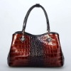 2012 Brown Crock real leather handbag kz1012