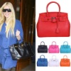 2012 Candy Colors Soft PU Leather brands handbags Tote Bag Hot Sell New Fashion