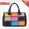 2012 Contrast color rivet fashion tote bags promotion