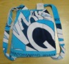 2012 Cotton printed towel backpack/ shoulder belt beach towel bag