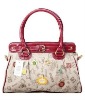 2012  Designer Inspired Printed Pattern Canvas Lady Handbag Purse Satchel handbag