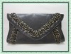 2012 Fashion Balck and Brown Synthetic Leather Bag