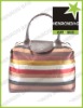 2012 Folding Striped Nylon Shopping Bag