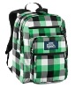 2012 Green checked school backpack