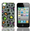 2012 Hot saling high quality factory price leopard hard plastic skin back cover case for iphone 4 4G 4S 4GS mobile phone case