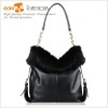 2012 Imported Rabit Fur Cowhide Leather handbags&Shoulder Bag