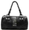 2012 Lady's Fashion Black PU Leather Handbag Wholesale