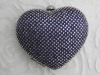 2012 Latest design -Crystal Heart shape evening bag