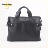 2012 Latest men's business bag Stylish Men BLack leather bag