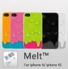 2012 Melt Ice Cream Shape Design for iPhone 4 4G 4S PC Slide Hard Case, Removable Sliding PC Hard Case For iPhone 4 4G 4S