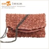 2012 New Arrival Rose bud silk flowers Leather handbags&Shoulder Bag