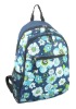 2012 New Designed flower printing 600D Polyester backpack