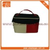 2012 New design colourful leather zipper small cosmetic case with handle