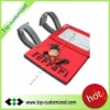 2012 New design fashion soft pvc rubber luggage tag