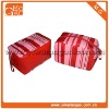 2012 New design small red zipper stripes microfiber makeup bag