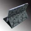 2012 New style!!!calico printing PU leather case for ipad2