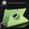 2012 Newest For Samsung Galaxy Tab 8.9 P7300 P7310 Rotary Leather Case with Polka Dots