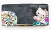 2012 Newest! diamond hello kitty horse hair leather wallet