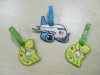 2012 OEM kids bag tags silicone pvc material 1229