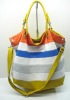 2012 PU yellow flower fashion lady handbag