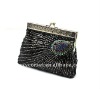 2012 Peacock Feather Beaded Clutch Evening Bag 063
