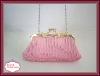 2012 Pink Spring Butterfly Satin Evening Clutch Bag