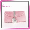 2012 Pink satin hearted diamand magazine clutch bag