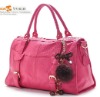 2012 Popular ladies cute real leather handbag