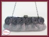 2012 Trendy Spring Grey Rose Clutch Evening Bag