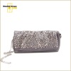 2012 Trendy ladies handmade studs decoorated real leather clutch bag