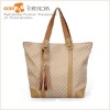 2012 Western Fashion Cowhide Canvas Kniting Tassels Leather bag&Shoulder Bag