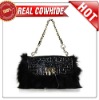 2012 Western fashion Fox Fur Croco Lady Leather Handbags&Shoulder Bag