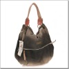 2012 YYBF10666 Genuine Leather And Canvas Hand Bag