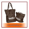 2012 beautiful Two usage handle reusable natural cotton tote shopping bag