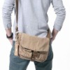 2012 beige washed canvas single shoulder bag