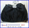 2012 black Satin Evening Party Wedding Clutch Purse Bag New made in China