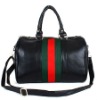 2012 black good design PVC material lady handbag