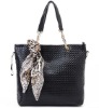 2012 chain bag leisure bag leather shoulder handbag leather silk scarf free EMG8162