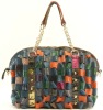 2012 colorful genuine leather lady handbag