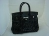 2012 fashion black lady handbag