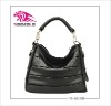 2012 fashion black ladylike handbag with long chian