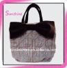 2012 fashion cotton fabric lady shopping bags