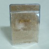 2012 fashion designer gold mesh and clear PVC bag