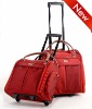 2012 fashion exhibition luggage bag red silk nylon