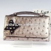 2012 fashion leather glisten silver color with chain wallet