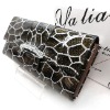 2012 fashion new leather glisten animal fur color wallet